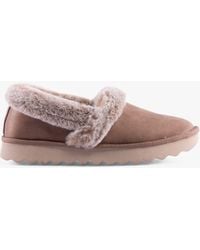 Skechers - 169027/Tpe Cozy Up Slippers Taupe - Lyst