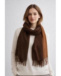 SVNX - Reversible Two-Tone Cashmere Blend Scarf With Tassels - Lyst