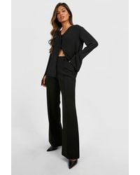 Boohoo - Fit & Flare Tailored Trousers - Lyst