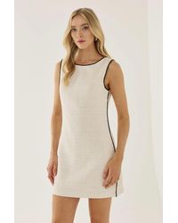 Hiccup - Tweed Contrast Stiitch Mini Dress - Lyst