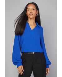 Wallis - Collared Woven Blouse - Lyst