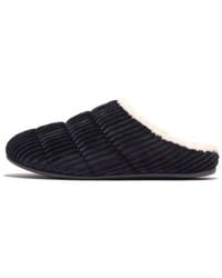 Fitflop - Womenss Fit Flop Chrissie Fleece-Lined Corduroy Slippers - Lyst