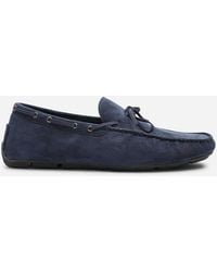 Where's That From - Carter Suede Slip On Lace Detail Loafer - Lyst