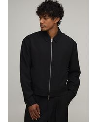 BoohooMAN - Back Pleat Tailored Boxy Harrington Co-Ord Jacket - Lyst