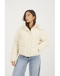 Brave Soul - Jumbo Cord Hooded Puffer Jacket - Lyst
