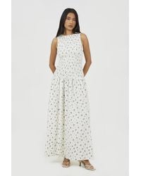 Brave Soul - Textured Jersey Floral Maxi Dress - Lyst