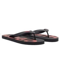 HUGO - Arvel Graphic Print Thong Toe Flip Flops - Lyst