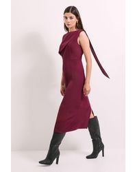 PRINCIPLES - Double Crepe Caped Column Midi Dress - Lyst