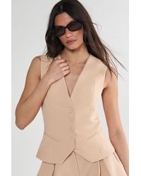 Nasty Gal - Tailored Button Through Waistcoat - Lyst