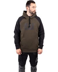 Caterpillar - Raglan Cotton Moss Hooded Sweatshirt - Lyst