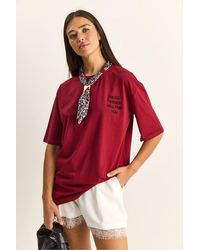 Bianco Lucci - Oversized Crew Neck Printed T-Shirt With Accessories - Lyst