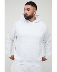 BoohooMAN - Plus Basic Bm Signature Regular Fit Over The Head Hoodie - Lyst