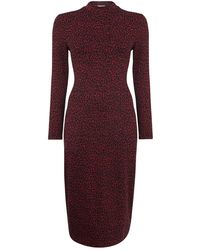 Secret Label - Animal Jacquard Jersey Midi Dress - Lyst