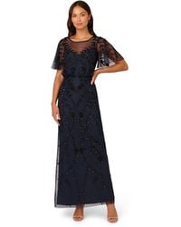 Adrianna Papell - Bead Blouson Long Dress - Lyst