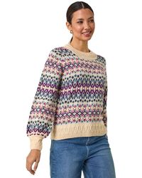 Roman - Delicate Scallop Fairisle Jumper - Lyst