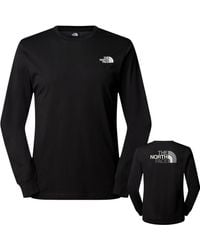 The North Face - Long Sleeve Easy T-Shirts Cotton - Lyst