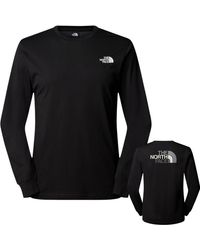 The North Face - Long Sleeve Easy T-Shirts Cotton - Lyst