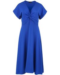 Conquista - Royal Knot Detail Midi Dress - Lyst