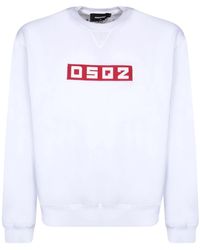 DSquared² - Small Block Logo Sweatshirt Cotton - Lyst