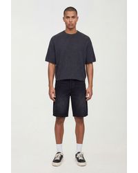 BoohooMAN - Oversized Boxy Contrast Ribbed Knitted T-Shirt - Lyst