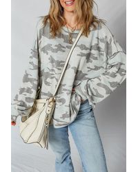 Azura Exchange - Camo-Print Langarm-Sweatshirt - Lyst