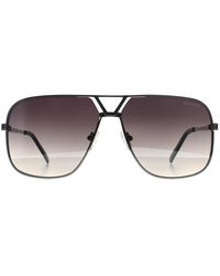 Guess - Aviator Shiny Light Nickeltin Smoke Gradient Go00066 Metal - Lyst