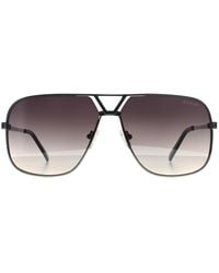 Guess - Aviator Shiny Light Nickeltin Smoke Gradient Go00066 Metal - Lyst