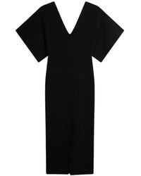 Ted Baker - Rebecca V-Neck Knitted Midi Dress Viscose - Lyst
