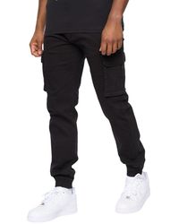 Crosshatch - Frentons Leren Patch Cargo Broek (zwart) - Lyst