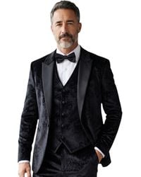 TruClothing - Black3 Piece Velvet Wedding Tuxedo Formal Suit - Lyst