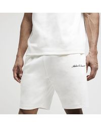 River Island - Shorts Regular Fit Embroidery - Lyst