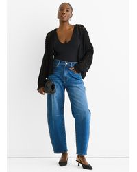 Gini London - Schwarzer Offene Strickrand-Zu-Rand-Cardigan - Lyst