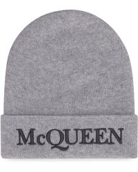 McQueen - Cashmere Beanie Hat - Lyst