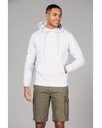 Tokyo Laundry - Pale Cotton Blend Hoody With Branding Print - Lyst
