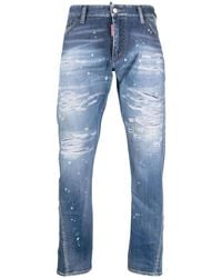 DSquared² - Sexy Twist Jean Destroyed Reinforced Paint Splash Jeans Cotton - Lyst