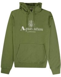 Aquascutum - Active Big Logo Hoodie Cotton - Lyst