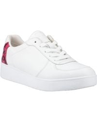 Fitflop - Rally Snakeprint-Backtab Leather Urban/Wild Raspberry Trainers - Lyst