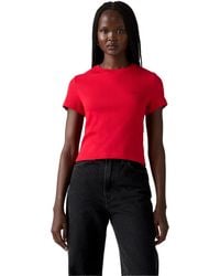 Levi's - Essential Geribbelde Sport Gewaad Top (Echt) - Lyst