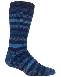 Heat Holders - Twist Stripe Patterned Fleece Lined Slipper Socks - Lyst