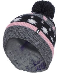 Heat Holders - Ladies Warm Knit Fleece Gefüttert Winter Warm Hat Mit Pom Pom - Lyst