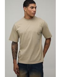 BoohooMAN - Regular Fit Script Embroidered T-Shirt - Lyst