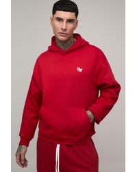 BoohooMAN - Tall Oversized Boxy Bm Panelled Hoodie - Lyst