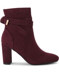Carvela Kurt Geiger - Tempt Ankle Strap Microsuede Boots - Lyst