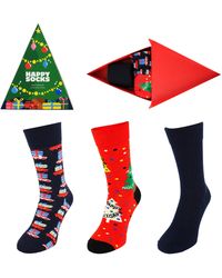 Happy Socks - 3-Pack Holiday Tree Gift Set Cotton - Lyst