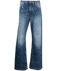 Off-White c/o Virgil Abloh - Paint Relax Slim Fit Jeans Cotton - Lyst