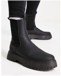 ASOS - Chelsea Calf Boots With Chunky Sole - Lyst