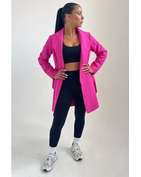 Femme Luxe - Waterfall Duster Belted Long Coat- Pola - Lyst