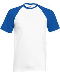 Fruit Of The Loom - Short Sleeve Baseball T-Shirt /Royal) Cotton - Lyst
