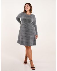 Blue Vanilla - Curve Lurex Swing Dress - Lyst