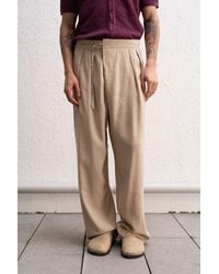 Giesto - High-Waist Wide-Leg Knit Pants - Lyst